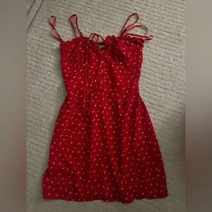 Monteau Red Floral Mini Dress